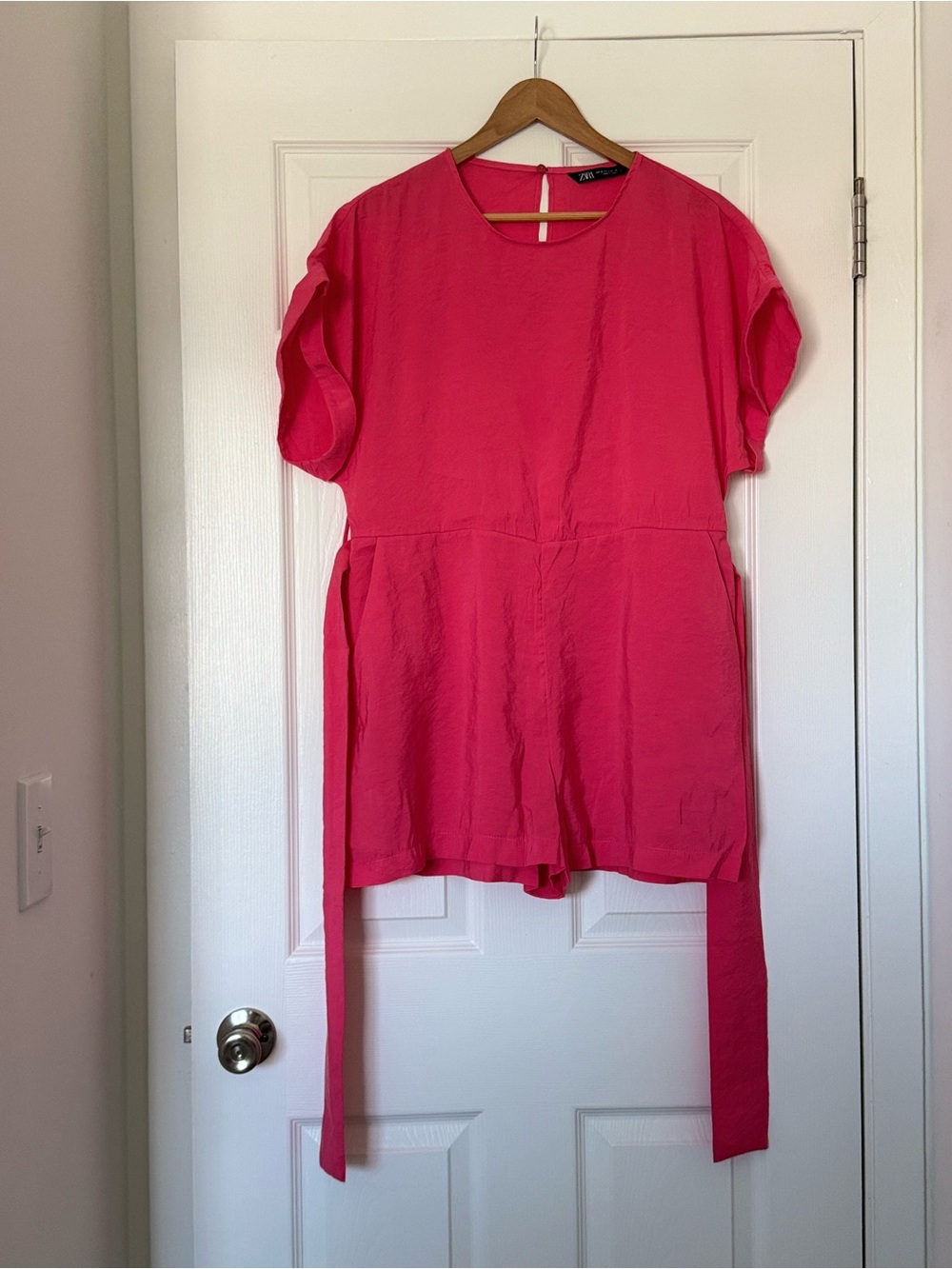 Zara Bright Pink Sleeveless Shift Top